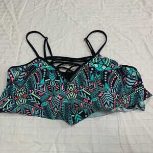 🫐🫐🫐  SO WOMENS WIRE FREE SWIM BRA SIZE XL 🫐🫐🫐